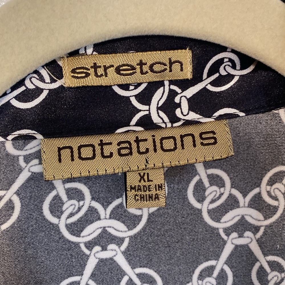 NOTATIONS long sleeve Blouse chain design Plus Curvy XL - Picture 3 of 8